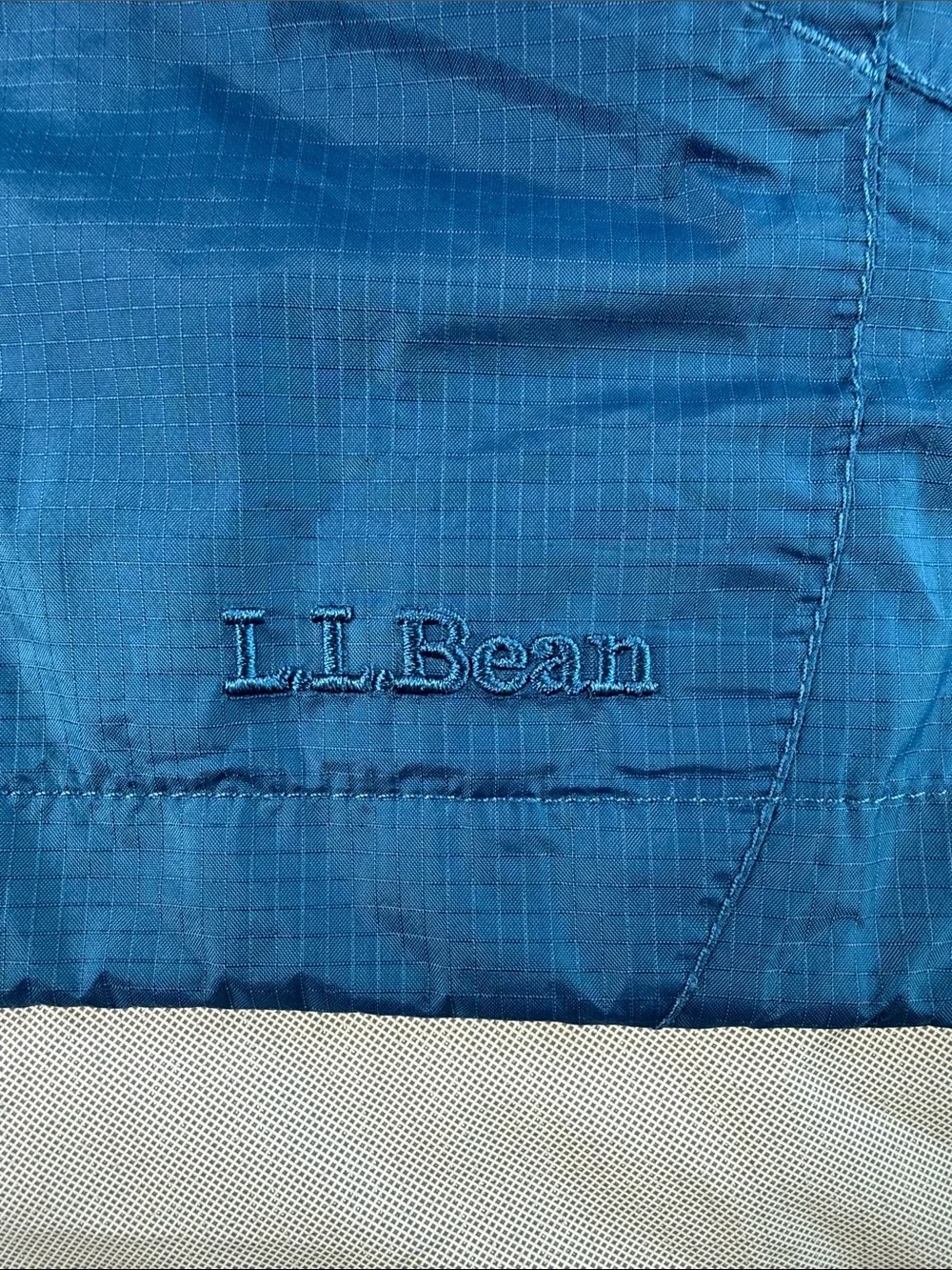 L.L. Bean blue rain coat jacket with hood size 2X